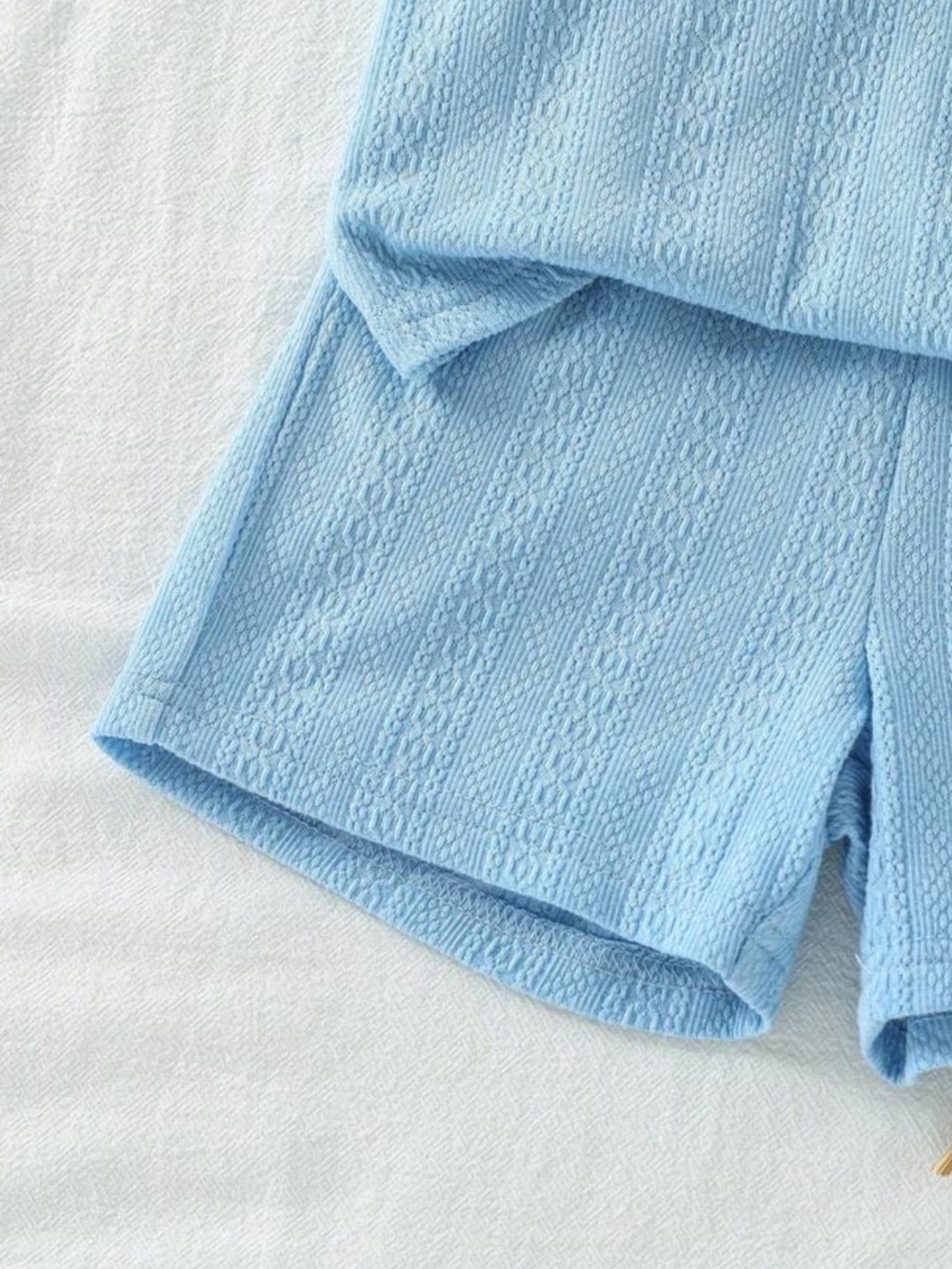 Toddler Boy Blue Knit Polo Top Set - 12-18M - Picture 3 of 8